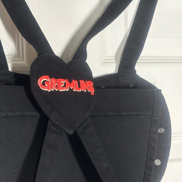 NWT Killstar Gremlin Stripe Pinafore Dress - Black - Picture 5 of 5